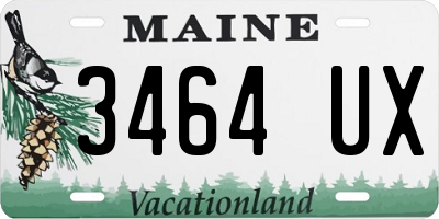 ME license plate 3464UX