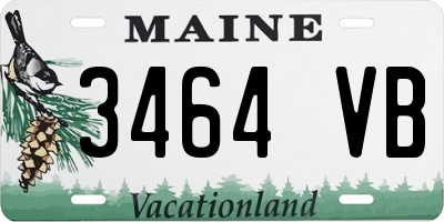 ME license plate 3464VB