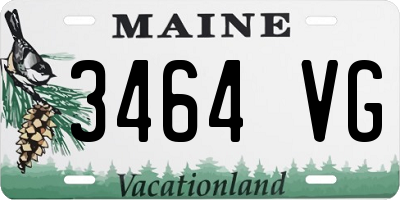ME license plate 3464VG