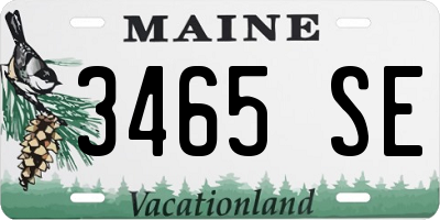 ME license plate 3465SE