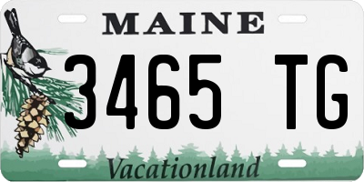 ME license plate 3465TG