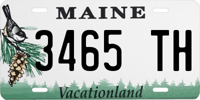 ME license plate 3465TH