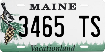 ME license plate 3465TS