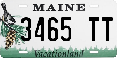 ME license plate 3465TT