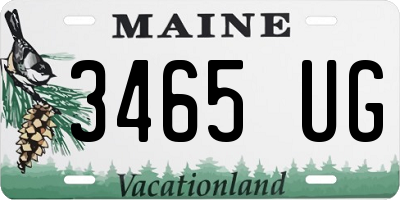 ME license plate 3465UG