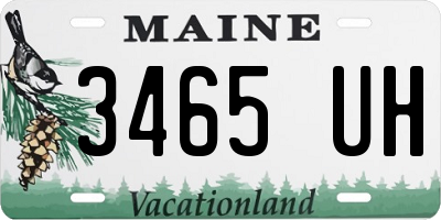 ME license plate 3465UH