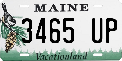 ME license plate 3465UP