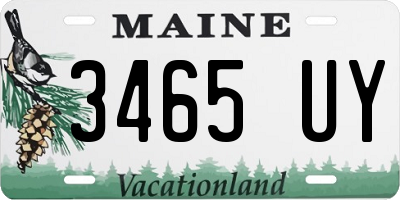 ME license plate 3465UY