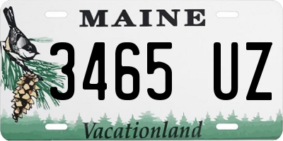 ME license plate 3465UZ