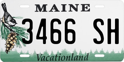 ME license plate 3466SH