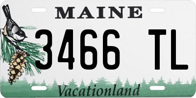 ME license plate 3466TL