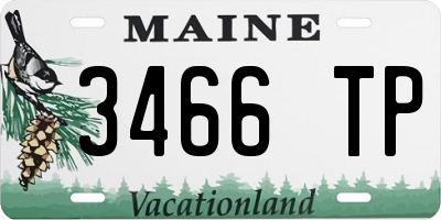ME license plate 3466TP