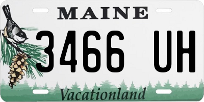 ME license plate 3466UH