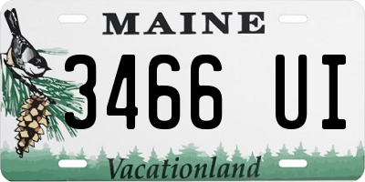 ME license plate 3466UI