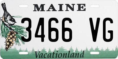 ME license plate 3466VG