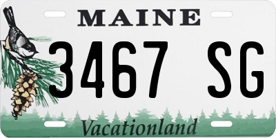 ME license plate 3467SG