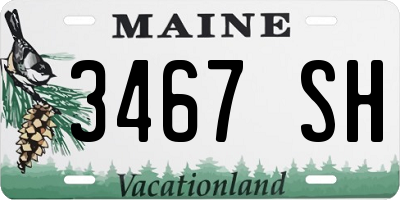ME license plate 3467SH