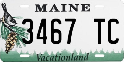 ME license plate 3467TC