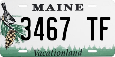 ME license plate 3467TF