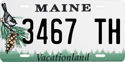 ME license plate 3467TH