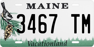 ME license plate 3467TM