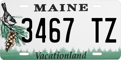 ME license plate 3467TZ