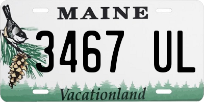 ME license plate 3467UL