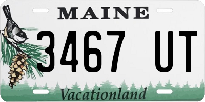 ME license plate 3467UT