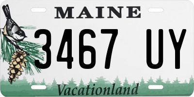 ME license plate 3467UY