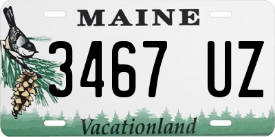 ME license plate 3467UZ