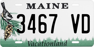 ME license plate 3467VD
