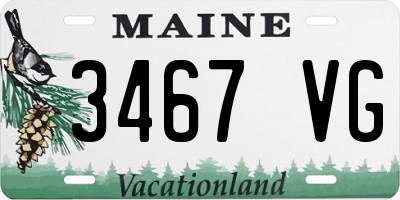 ME license plate 3467VG