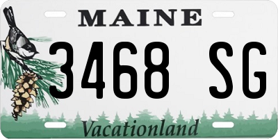 ME license plate 3468SG
