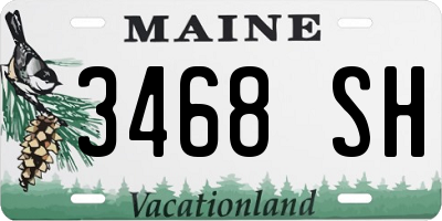 ME license plate 3468SH