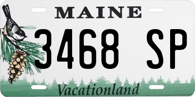 ME license plate 3468SP