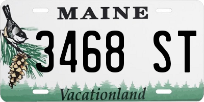 ME license plate 3468ST
