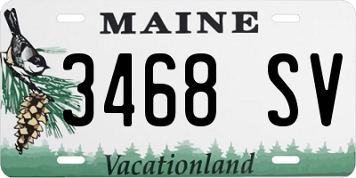 ME license plate 3468SV
