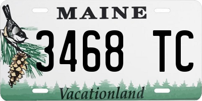 ME license plate 3468TC
