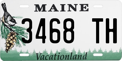 ME license plate 3468TH