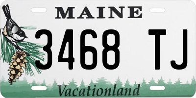ME license plate 3468TJ