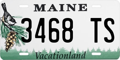 ME license plate 3468TS