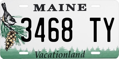 ME license plate 3468TY