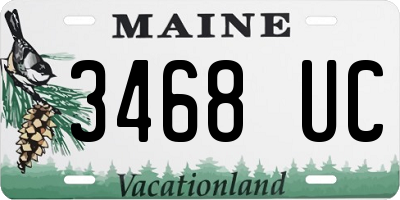 ME license plate 3468UC