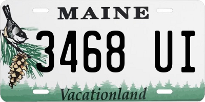 ME license plate 3468UI