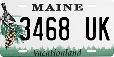 ME license plate 3468UK