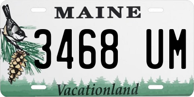 ME license plate 3468UM