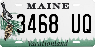 ME license plate 3468UQ