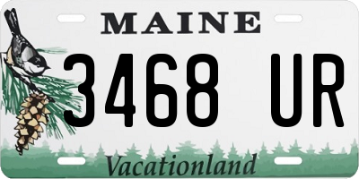 ME license plate 3468UR