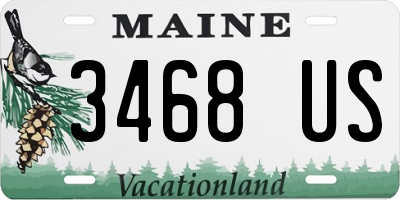 ME license plate 3468US