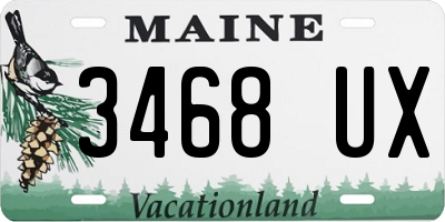 ME license plate 3468UX